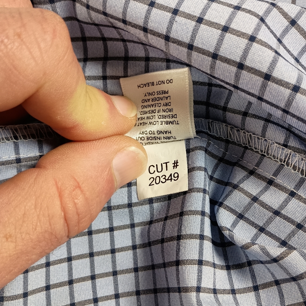 MIZZEN+MAIN Leeward Collection Mens L Blue Striped Button Down Shirt - Picture 8 of 9